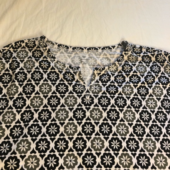 T by Talbots Printed Short Sleeve Top Size MP - Picture 2 of 7